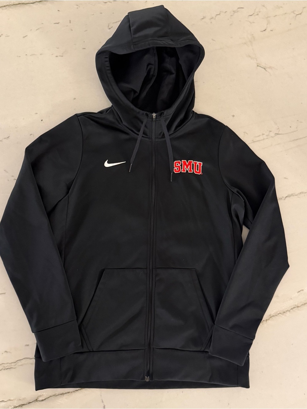 SMU Mustangs Nike Full Zip Hoodie Jacket Mens Medium Black